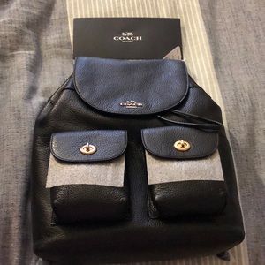 NWT Black Coach Billy Back Pack